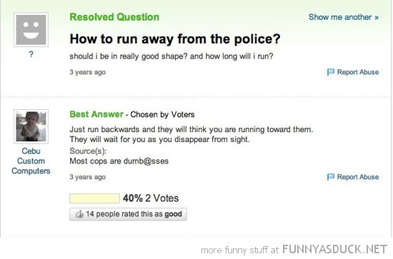 Run Away From The Police