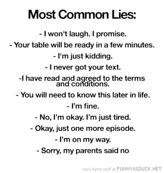 Most Common Lies