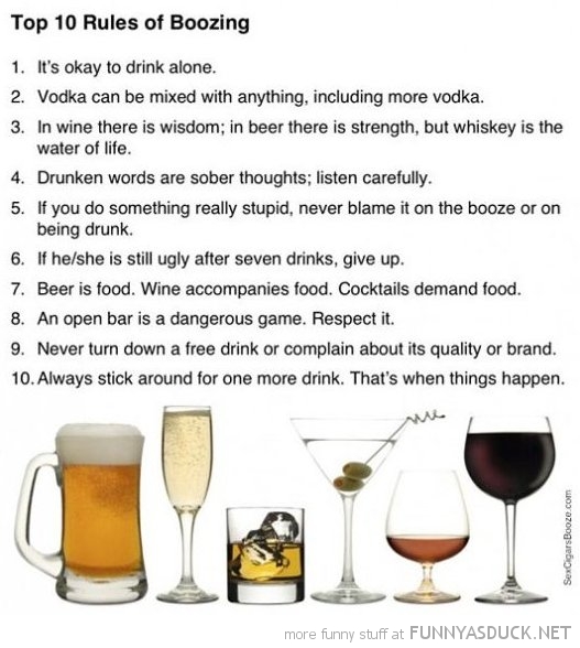 Rules Of Boozing