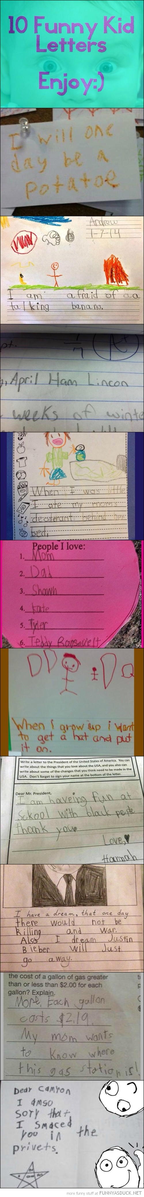 Funny Kids Letters