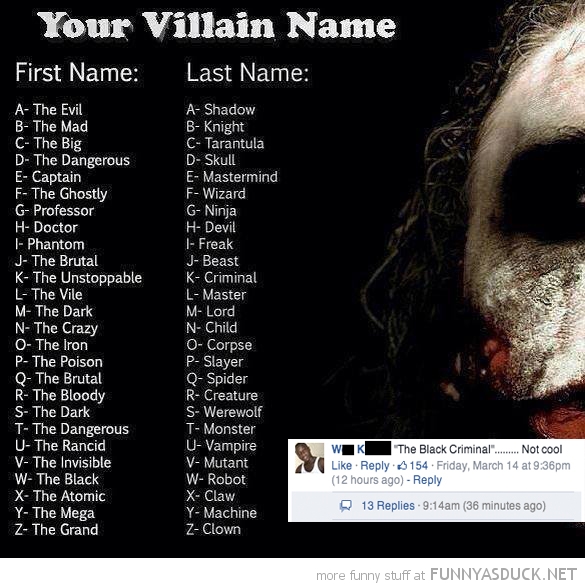 Your Villain Name