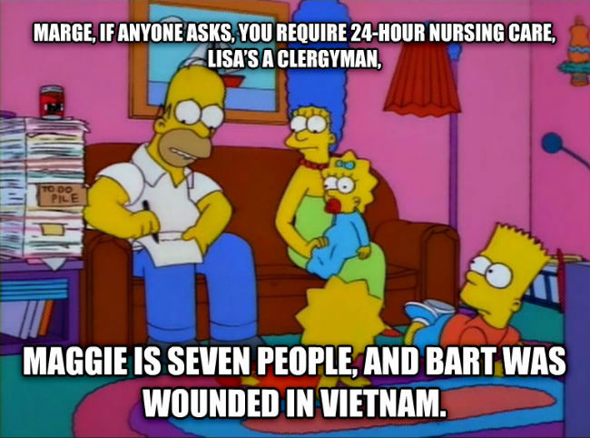 Homer Doing Taxes