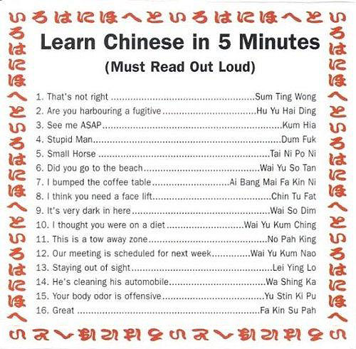 Learn Chinese In 5 Minutes