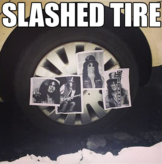 Slashed Tire