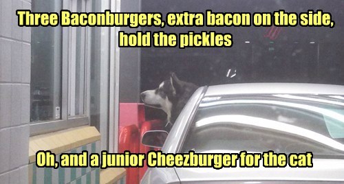 Three Baconburgers...