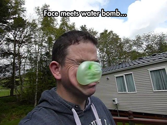 Face Meets Water Bomb