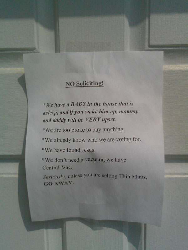 No Soliciting