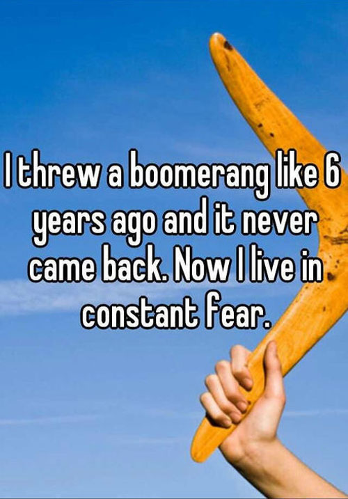 I Threw A Boomerang